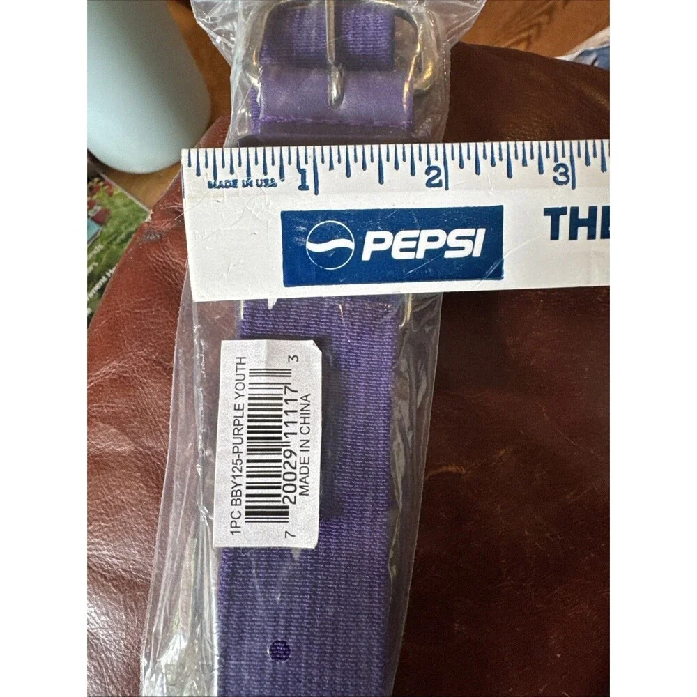 Martin Sports - Baseball Belt w/ Cowhide Leather Tabs Purple Youth